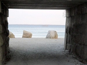 View of Beach from Train Underpass